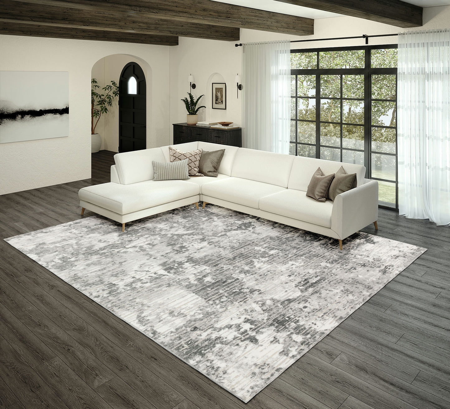 Rhodes RR4 Gray 7'10" x 10' Rug