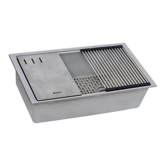 Ruvati epiStage 33 x 19 inch Kitchen Sink - Silver Gray