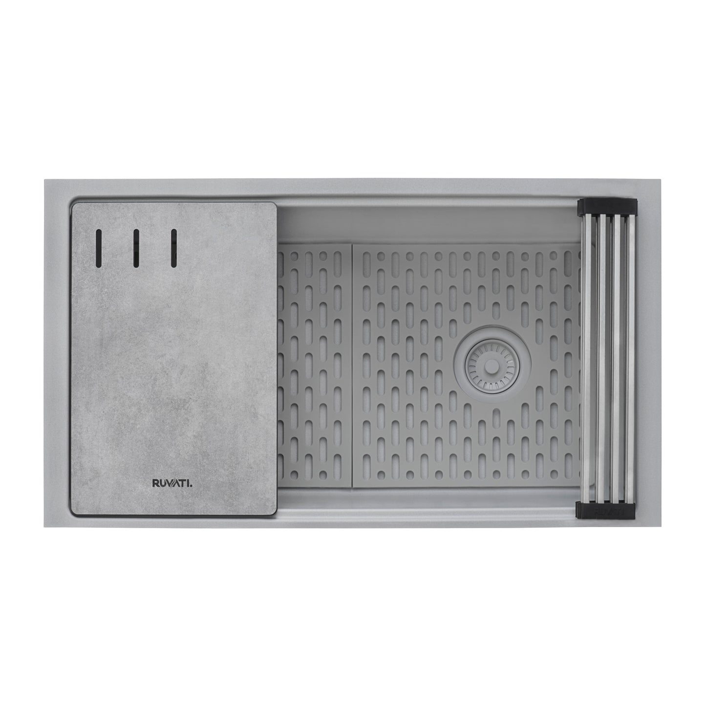 Ruvati epiStage 33 x 19 inch Kitchen Sink - Silver Gray