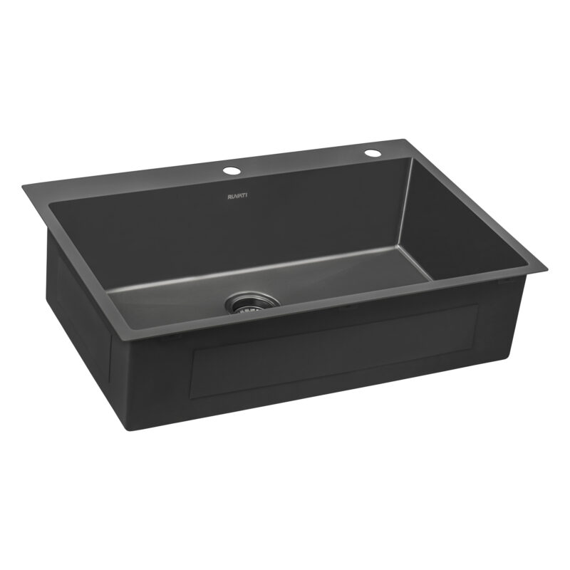 Ruvati Terraza 33 x 22 inch Stainless Steel Kitchen Sink - Gunmetal Matte Black