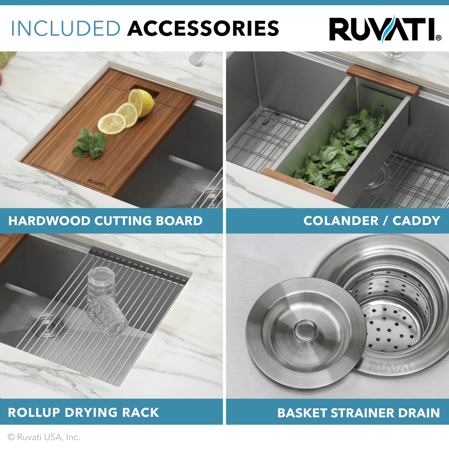 Ruvati Roma 32 x 19 inch Undermount Stainless Steel Kitchen Sink