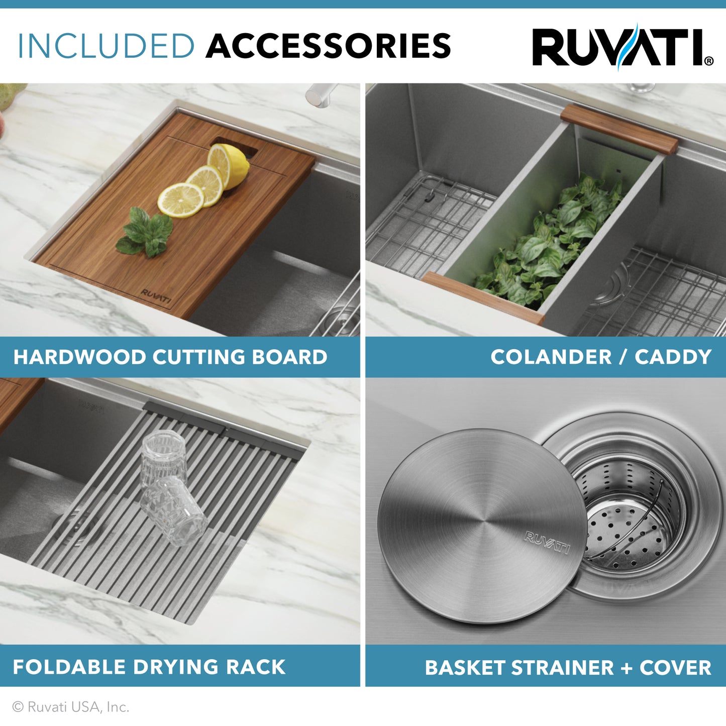 Ruvati Roma 28 x 19 inch Stainless Steel Kitchen Sink