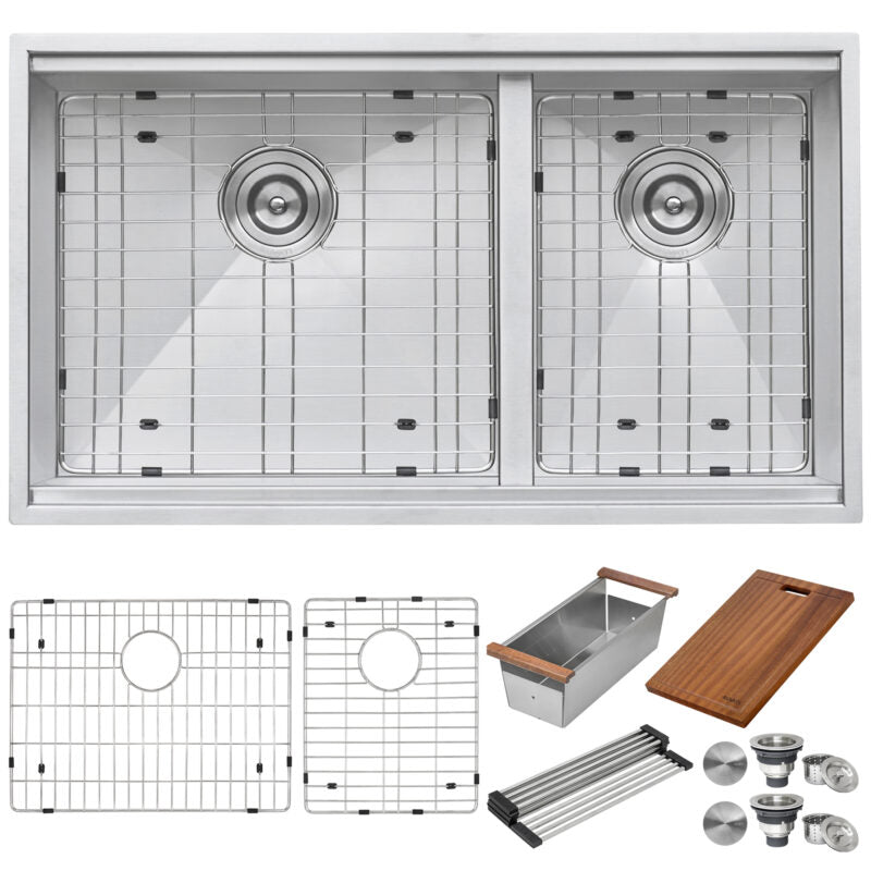 Ruvati Roma 33 x 19 inch Undermount Stainless Steel Kitchen Sink