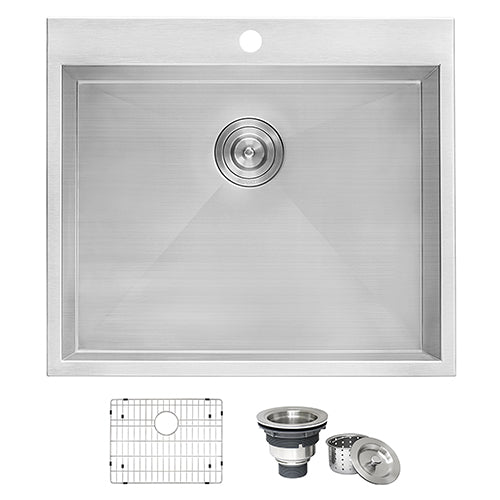 Ruvati Forma 25 x 22 inch Topmount Laundry Sink - Stainless Steel