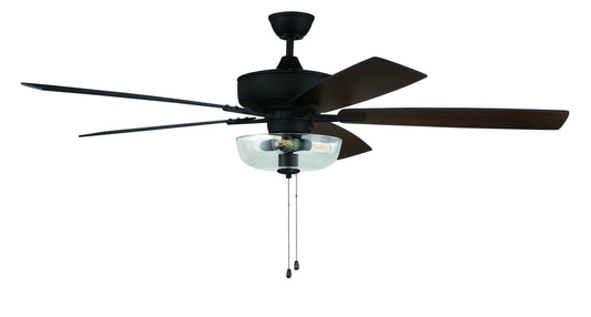60" Super Pro Fan with Clear Bowl Light Kit and Blades in Espresso
