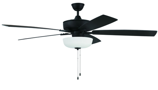 60" Super Pro Fan with White Bowl Light Kit and Blades in Espresso