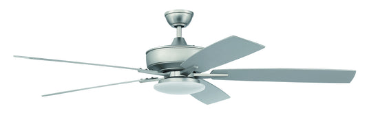 60" Super Pro Fan with Low Profile Light Kit and Blades in Brushed Satin Nickel