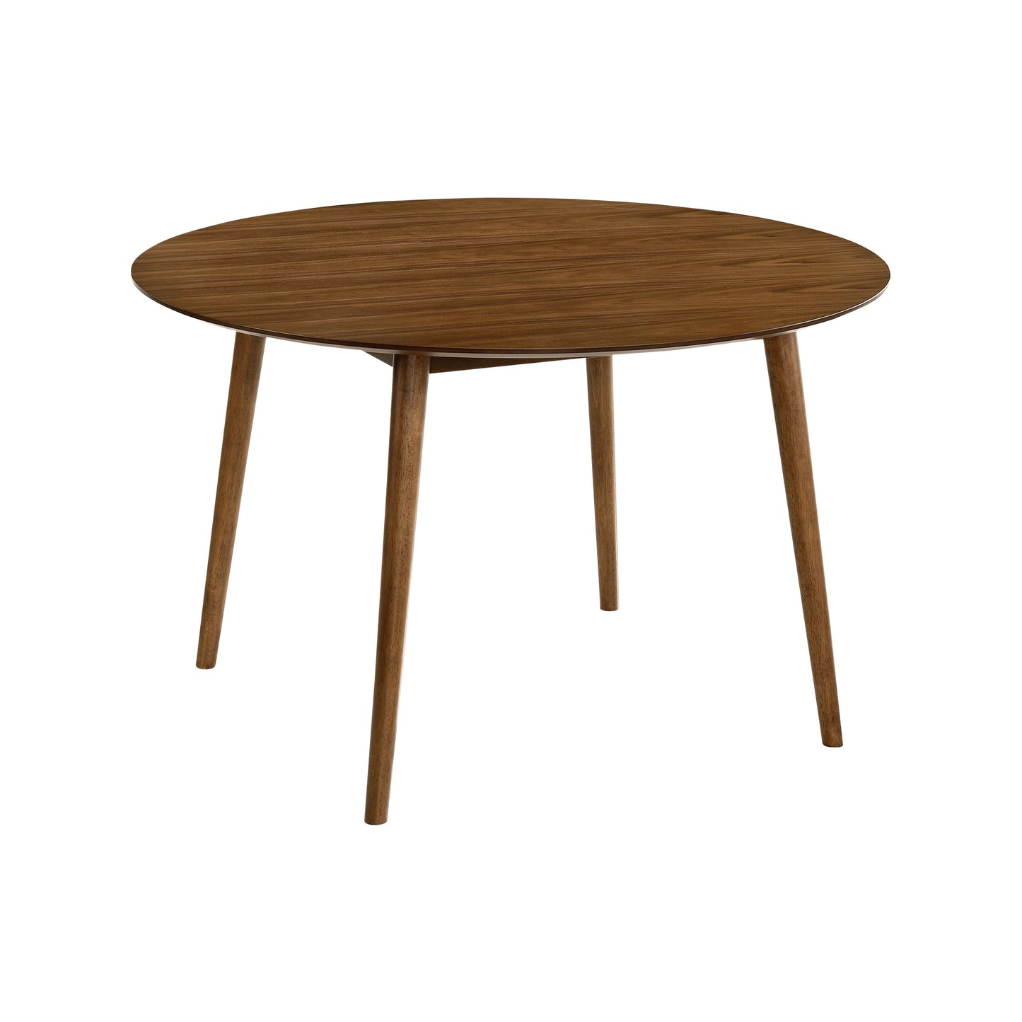 Arcadia and Azalea 48" Round Charcoal and Walnut Wood 5 Piece Dining Set