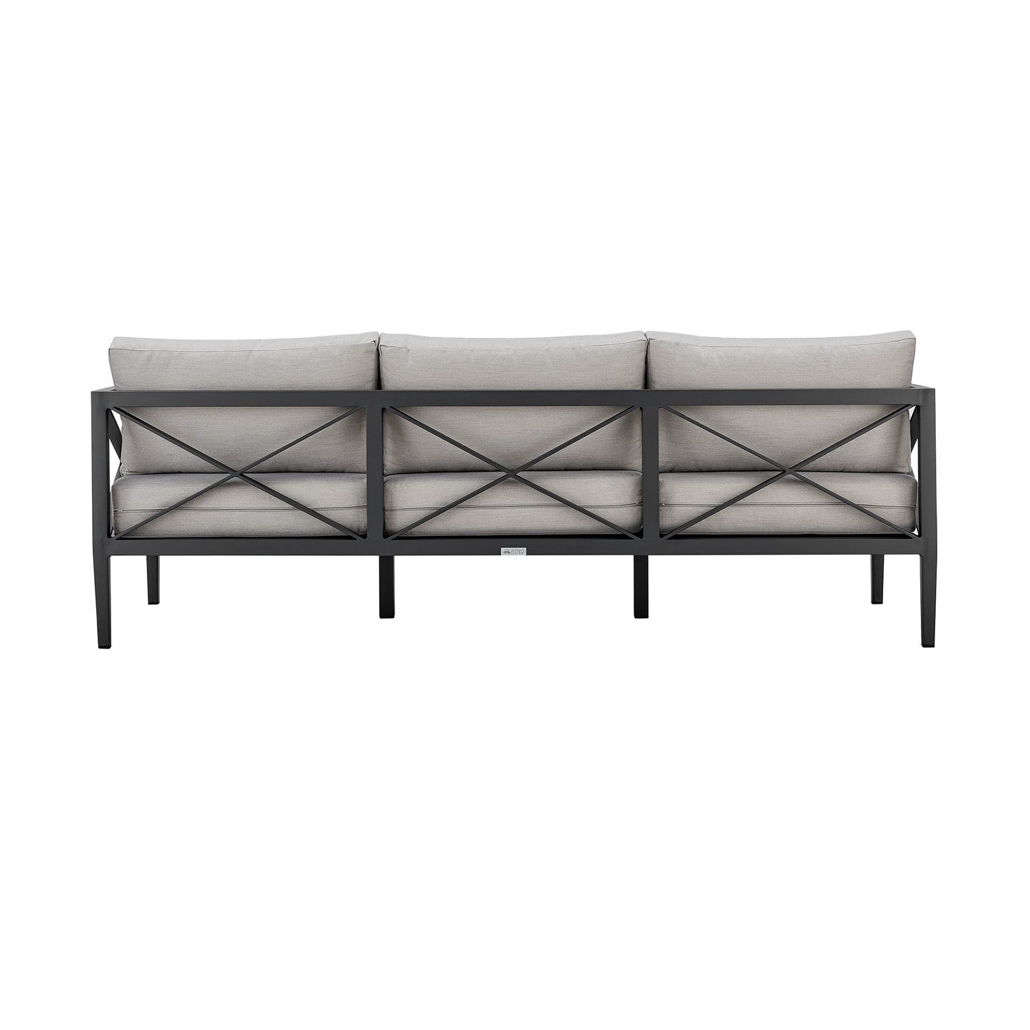 Sonoma Outdoor 4 piece Set in Dark Grey Finish and Light Grey Cushions