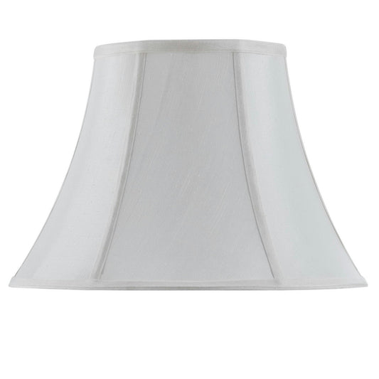 White Fabric Piped scallop bell - Lamp shades, SH-8104/18-WH