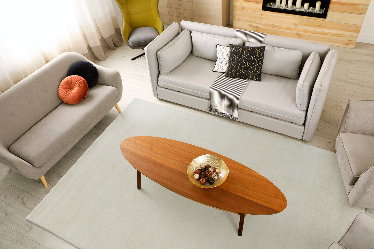 Kaleen Shiny Collection Light Ivory Area Rug 4' x 6'