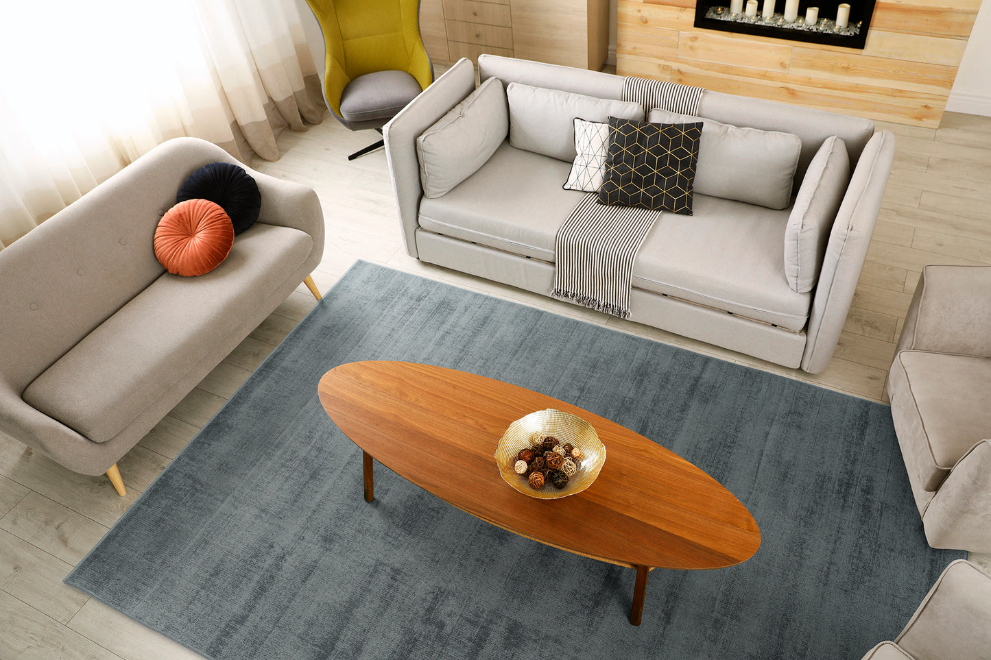 Kaleen Shiny Collection Light Grey  Area Rug 8' x 10'