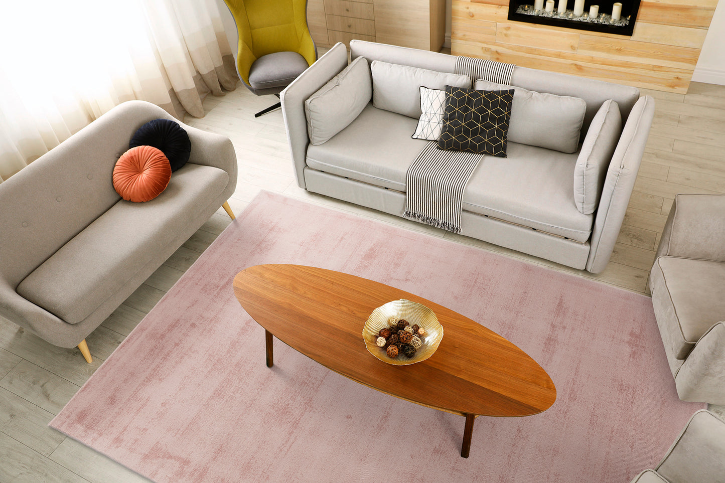 Kaleen Shiny Collection Light Pink  Area Rug 8' x 10'