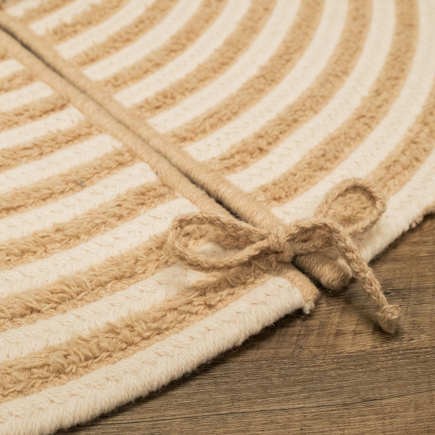 Cozy Wool Shag Holiday Tree Skirt - Natural 44" x 44"