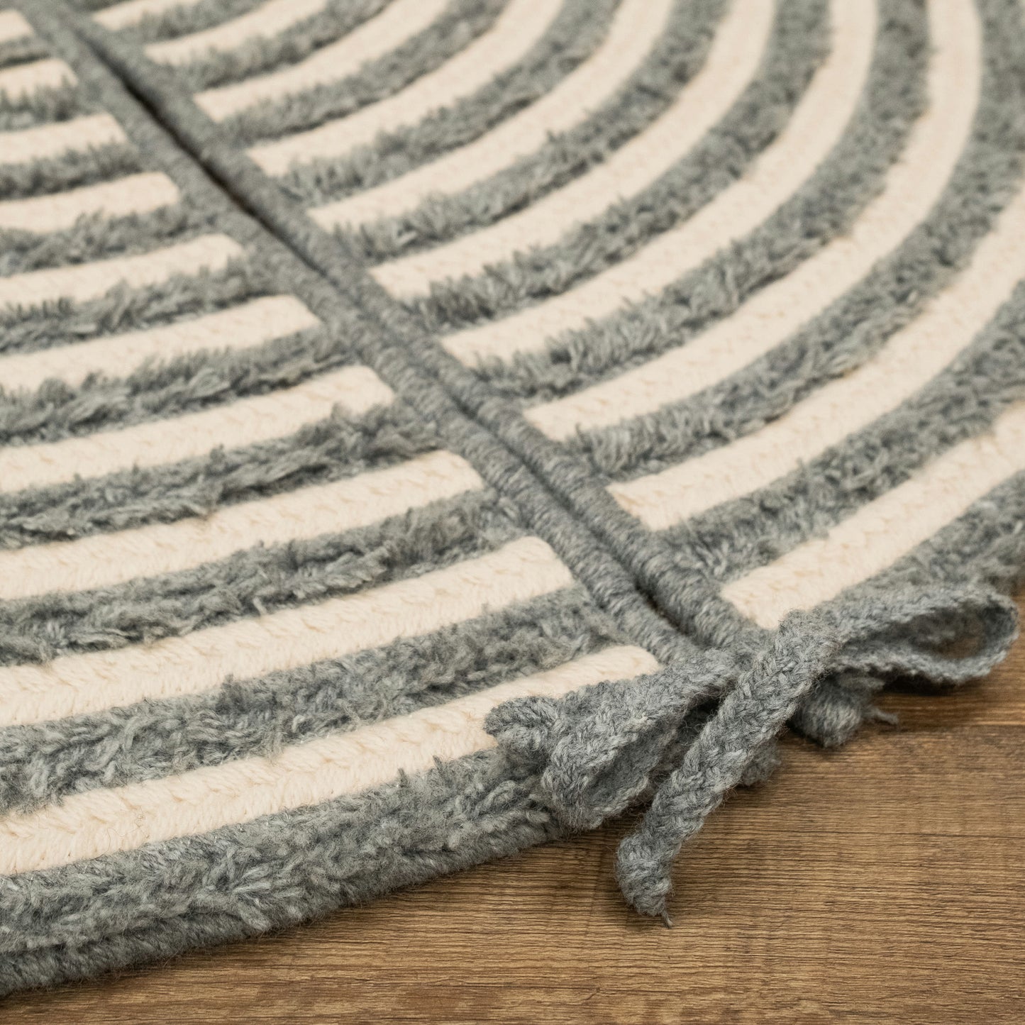 Cozy Wool Shag Holiday Tree Skirt - Gray 44" x 44"