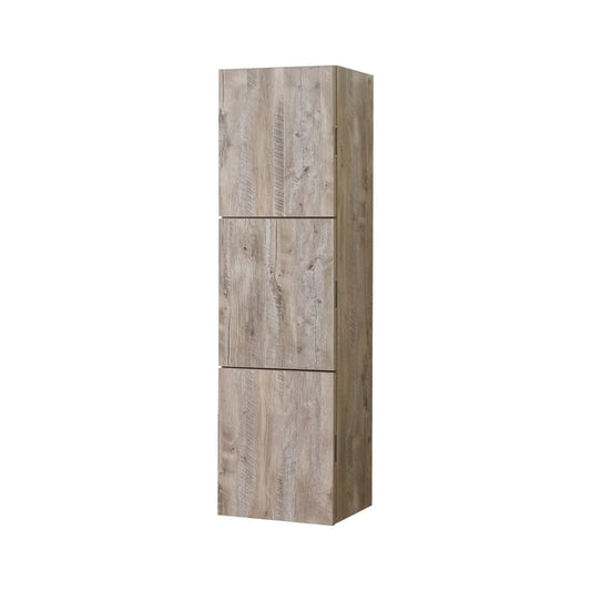 Bliss 18" Wide by 59" High Linen Side Cabinet With Three Doors in Nature Wood Finish, SLBS59-NW