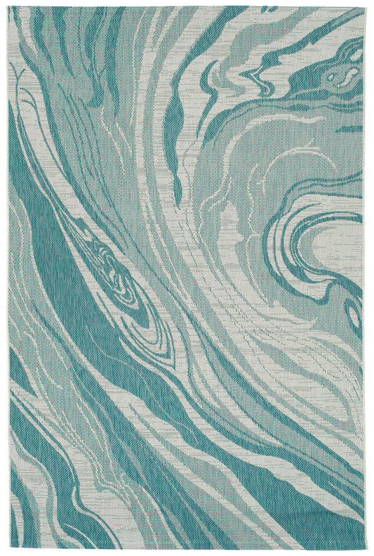 Kaleen Soleri Collection SLR07-91 Teal Area Rug 5'3" x 7'6"
