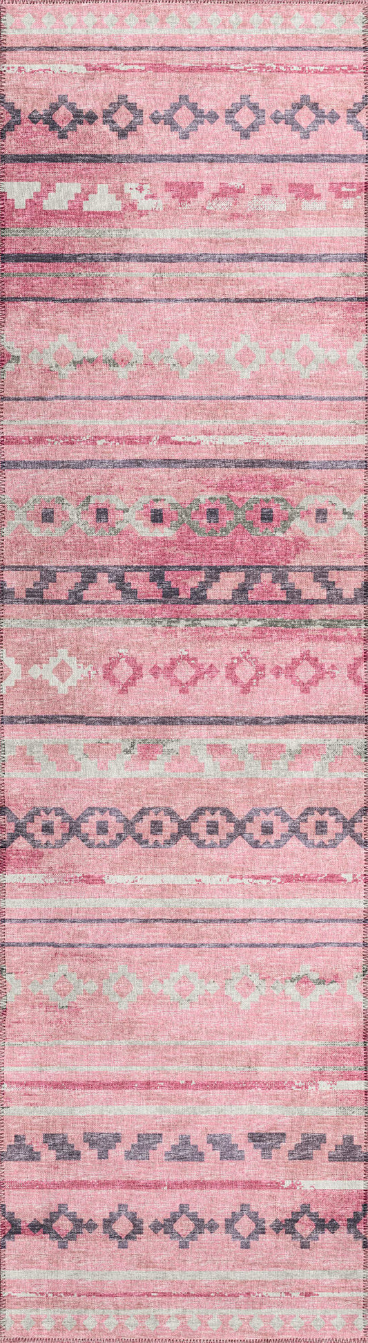Indoor/Outdoor Sedona SN10 Blush Washable 2'3" x 7'6" Runner Rug