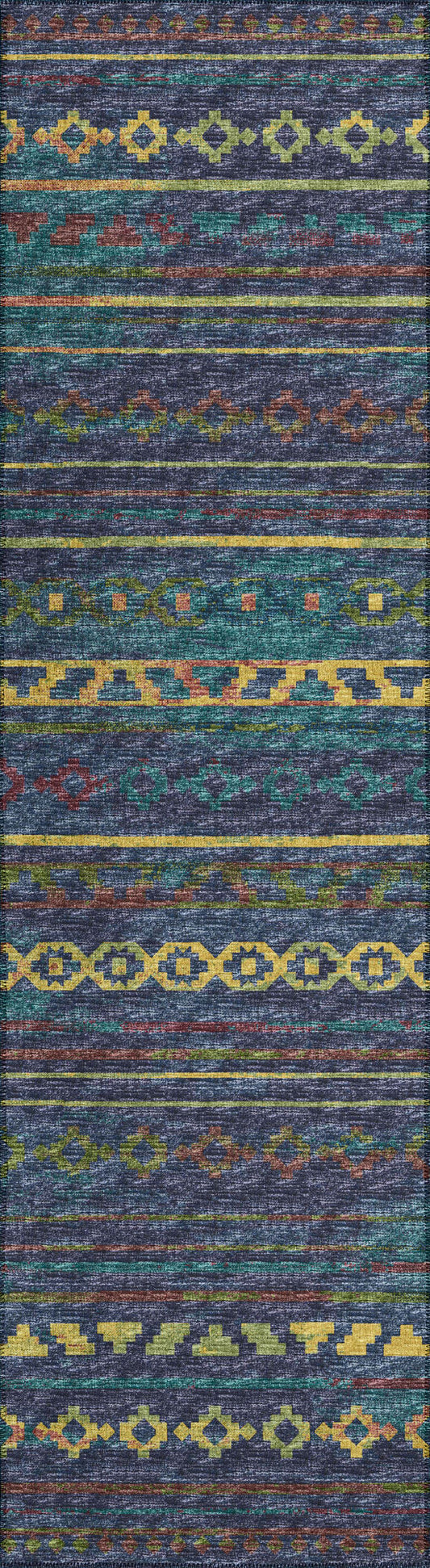 Indoor/Outdoor Sedona SN10 Ink Washable 2'3" x 12' Runner Rug