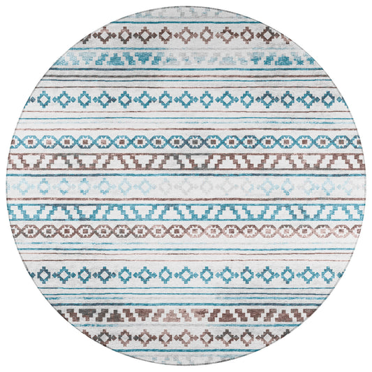 Indoor/Outdoor Sedona SN10 Tin Washable 10' x 10' Round Rug