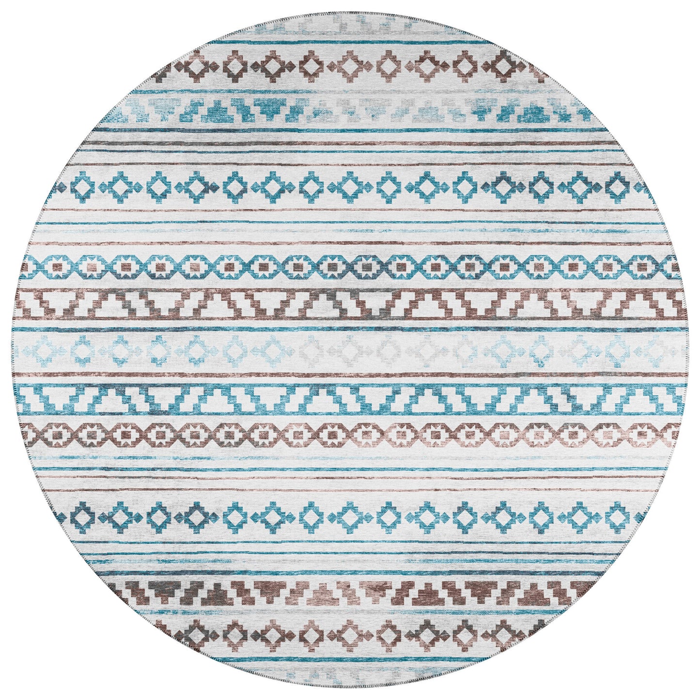 Indoor/Outdoor Sedona SN10 Tin Washable 4' x 4' Round Rug