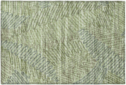 Indoor/Outdoor Sedona SN11 Moss Washable 1'8" x 2'6" Rug