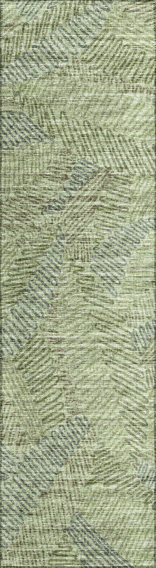 Indoor/Outdoor Sedona SN11 Moss Washable 2'3" x 12' Runner Rug