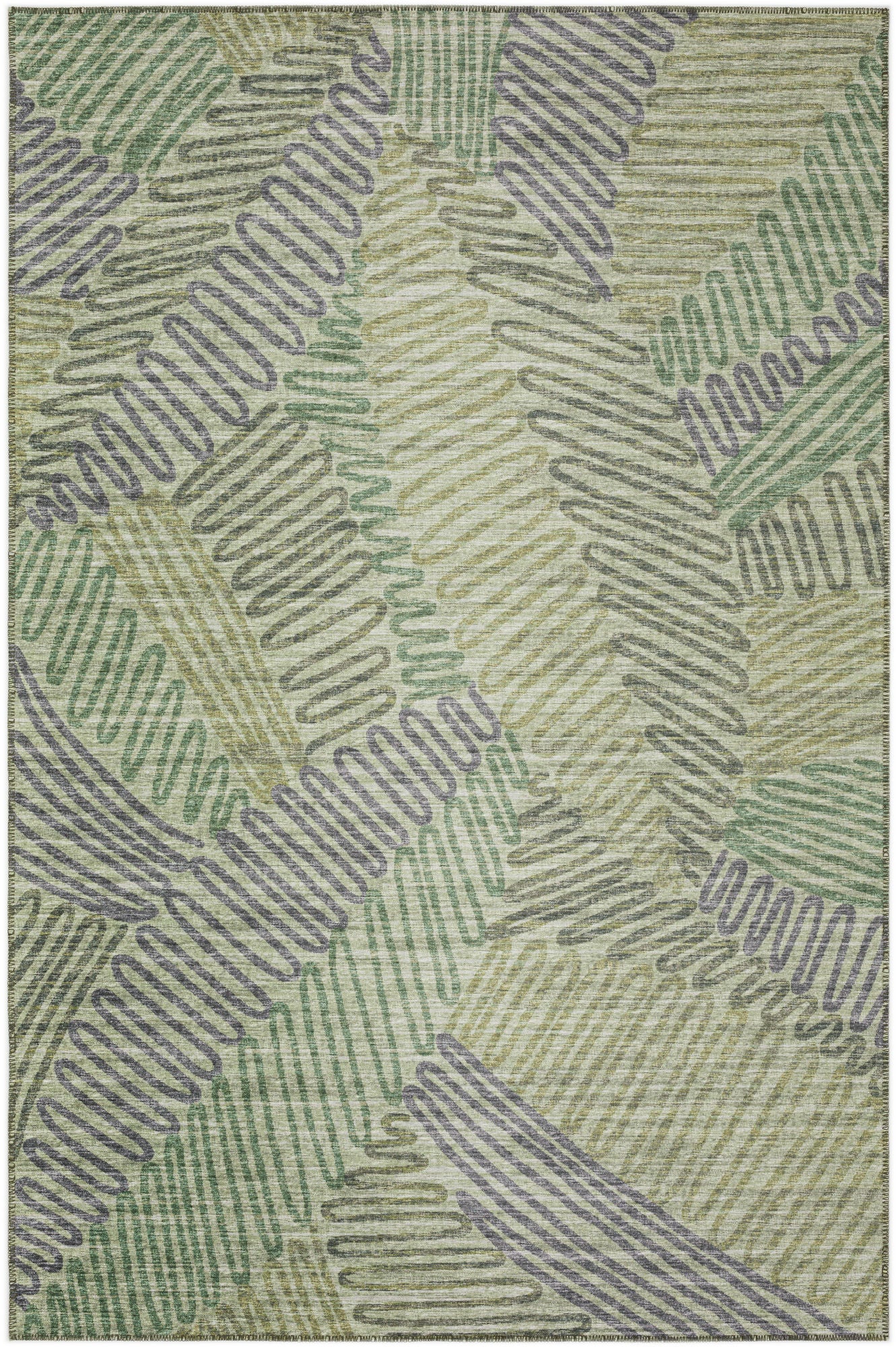 Indoor/Outdoor Sedona SN11 Moss Washable 3' x 5' Rug