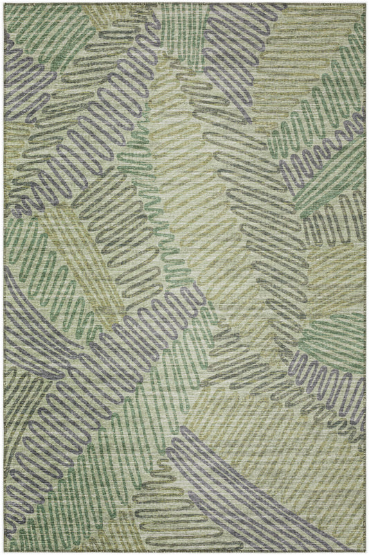 Indoor/Outdoor Sedona SN11 Moss Washable 5' x 7'6" Rug