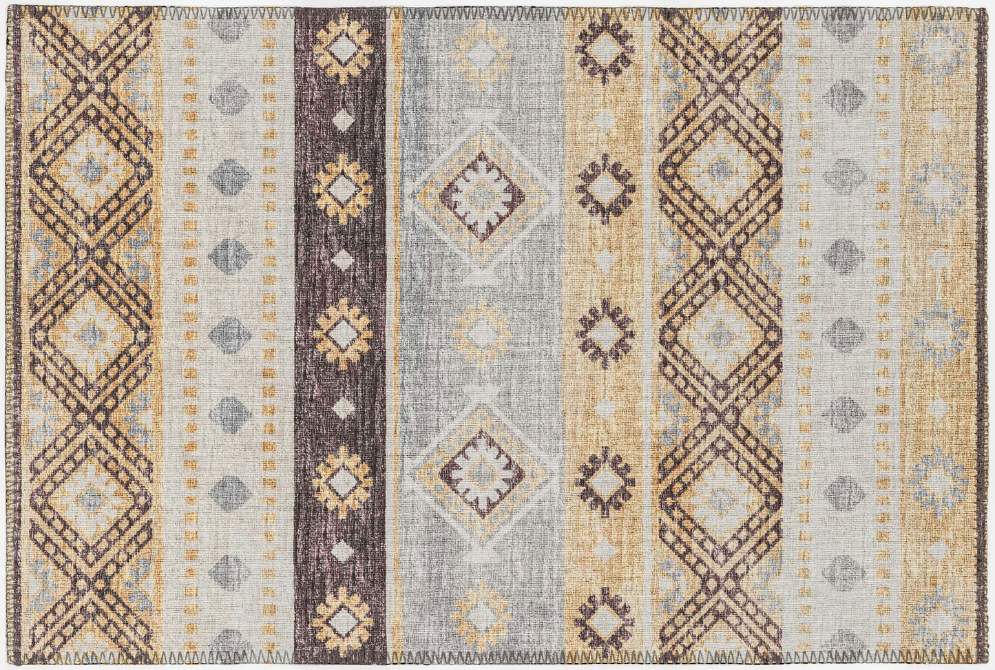 Indoor/Outdoor Sedona SN12 Goldenrod Washable 1'8" x 2'6" Rug