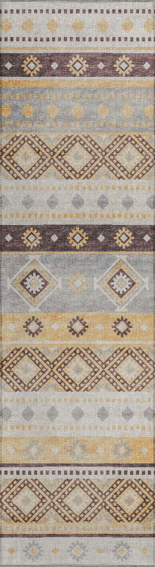Indoor/Outdoor Sedona SN12 Goldenrod Washable 2'3" x 7'6" Runner Rug