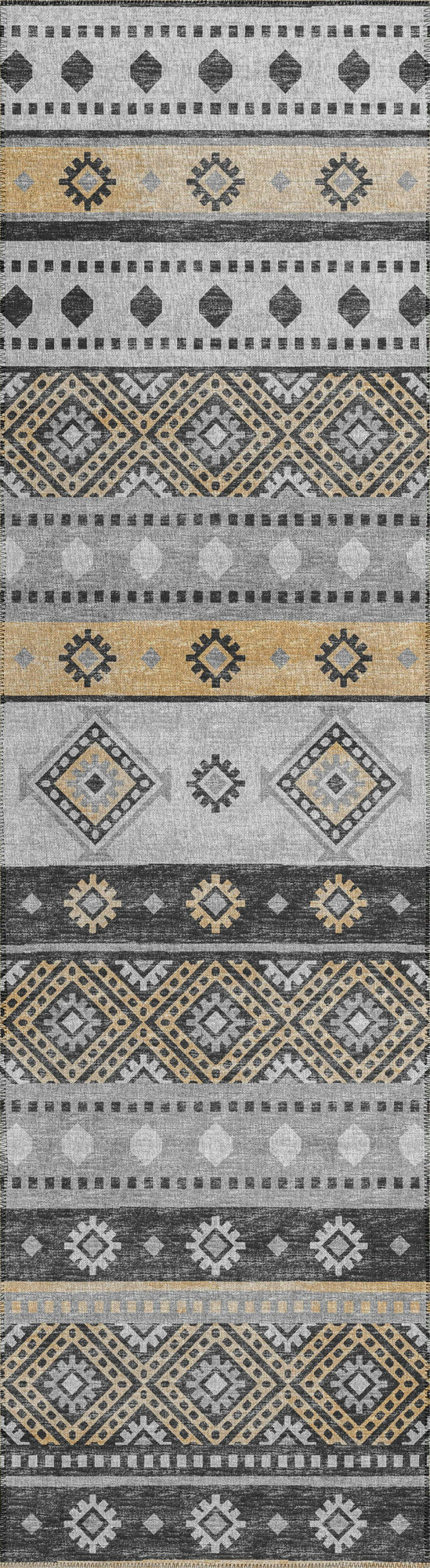 Indoor/Outdoor Sedona SN12 Midnight Washable 2'3" x 7'6" Runner Rug