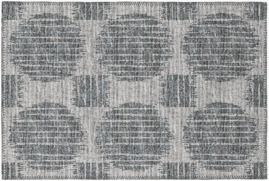 Indoor/Outdoor Sedona SN13 Pewter Washable 1'8" x 2'6" Rug