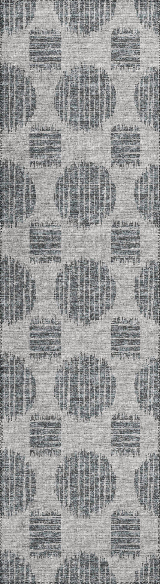 Indoor/Outdoor Sedona SN13 Pewter Washable 2'3" x 12' Runner Rug