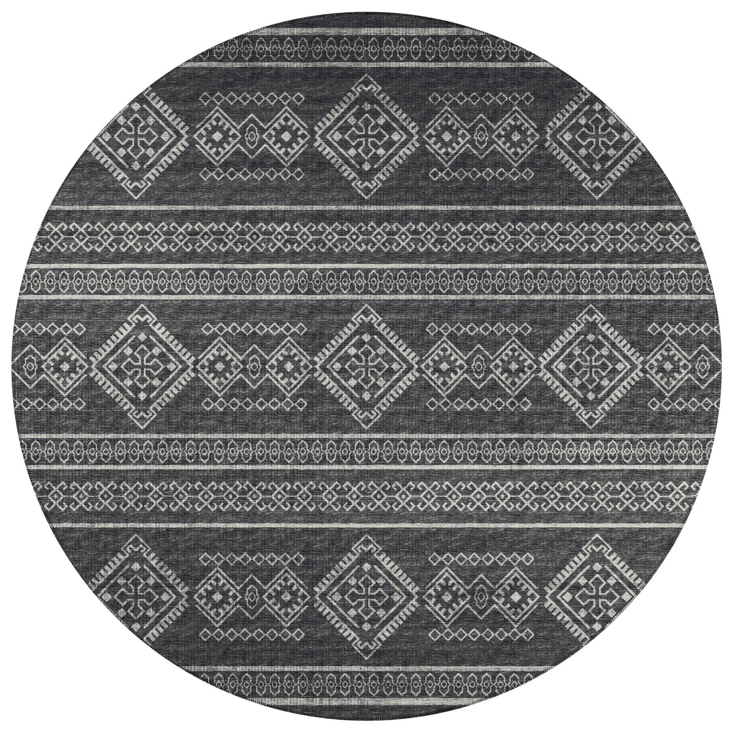 Indoor/Outdoor Sedona SN14 Midnight Washable 10' x 10' Round Rug