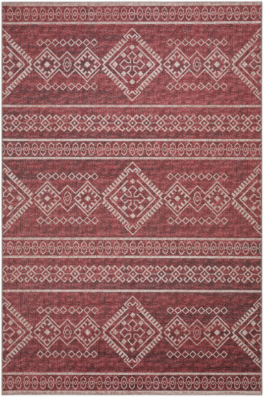 Indoor/Outdoor Sedona SN14 Paprika Washable 10' x 14' Rug