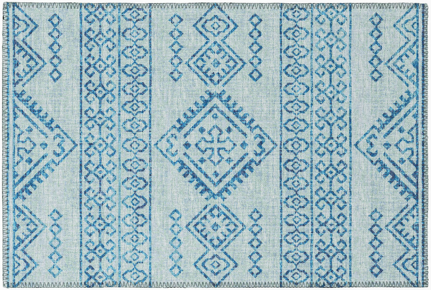 Indoor/Outdoor Sedona SN14 Sky Washable 1'8" x 2'6" Rug