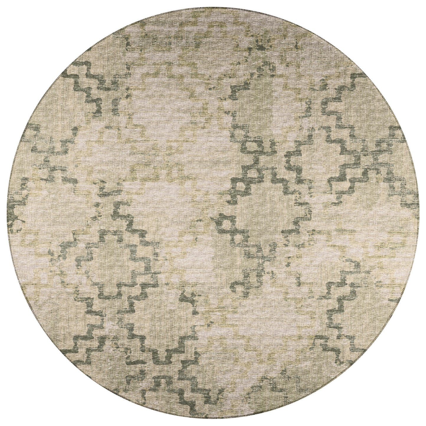 Indoor/Outdoor Sedona SN15 Moss Washable 10' x 10' Round Rug