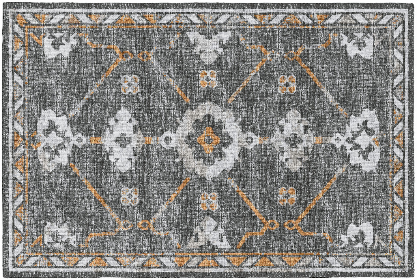 Indoor/Outdoor Sedona SN16 Charcoal Washable 1'8" x 2'6" Rug