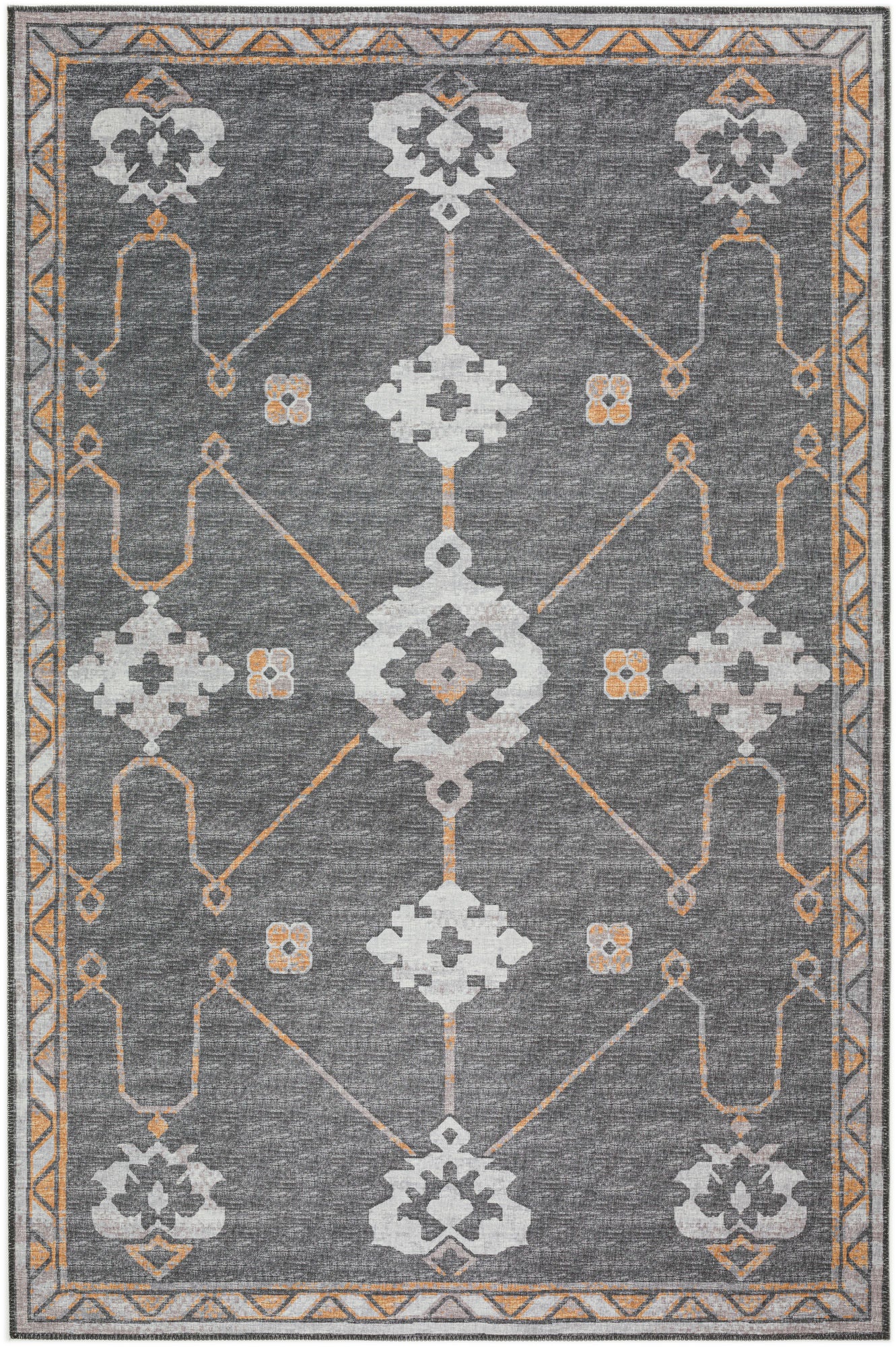 Indoor/Outdoor Sedona SN16 Charcoal Washable 8' x 10' Rug