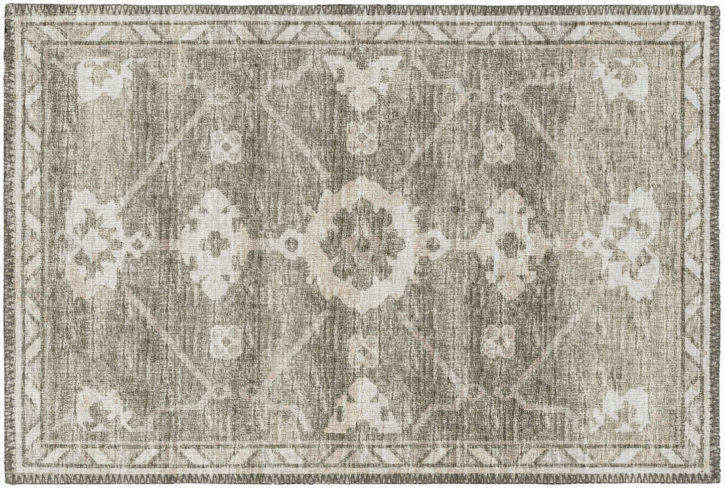 Indoor/Outdoor Sedona SN16 Khaki Washable 1'8" x 2'6" Rug