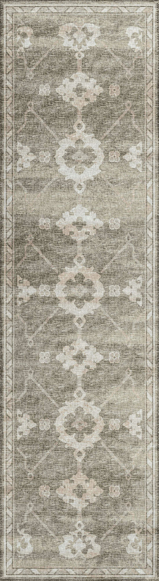 Indoor/Outdoor Sedona SN16 Khaki Washable 2'3" x 12' Runner Rug
