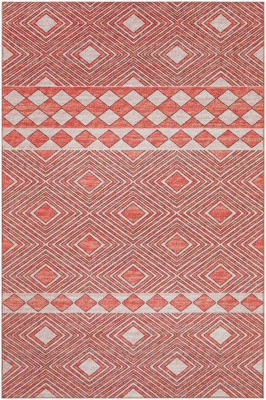 Indoor/Outdoor Sedona SN1 Paprika Washable 10' x 14' Rug
