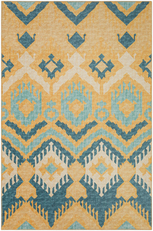 Indoor/Outdoor Sedona SN2 Marigold Washable 9' x 12' Rug