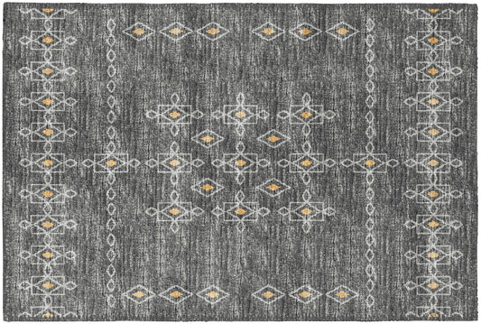 Indoor/Outdoor Sedona SN3 Charcoal Washable 1'8" x 2'6" Rug