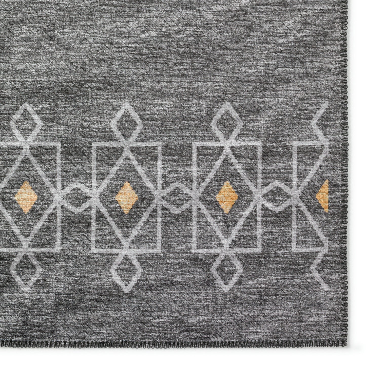 Indoor/Outdoor Sedona SN3 Charcoal Washable 2'3" x 10' Runner Rug
