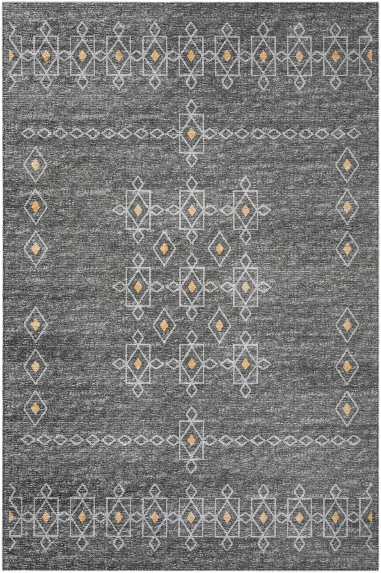 Indoor/Outdoor Sedona SN3 Charcoal Washable 9' x 12' Rug