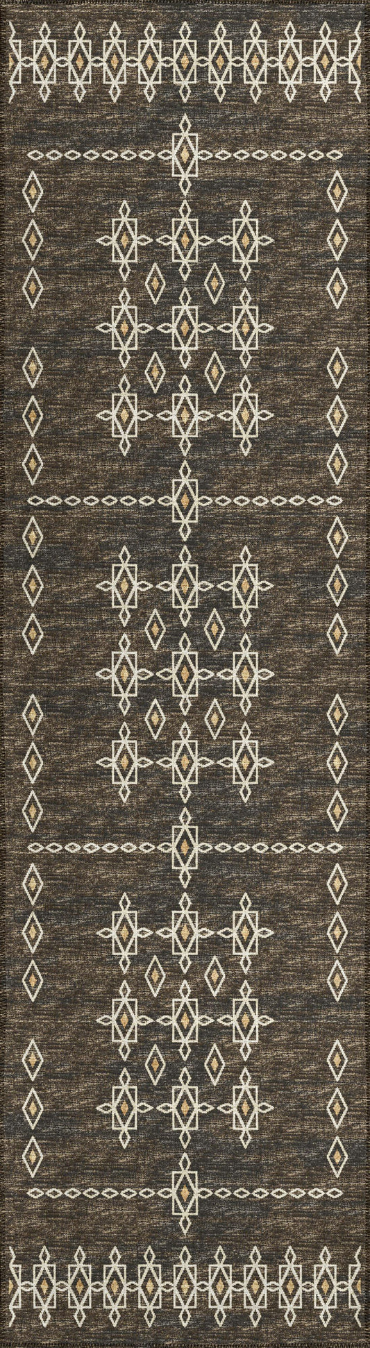 Indoor/Outdoor Sedona SN3 Fudge Washable 2'3" x 12' Runner Rug