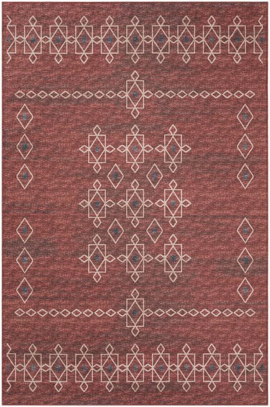 Indoor/Outdoor Sedona SN3 Paprika Washable 10' x 14' Rug