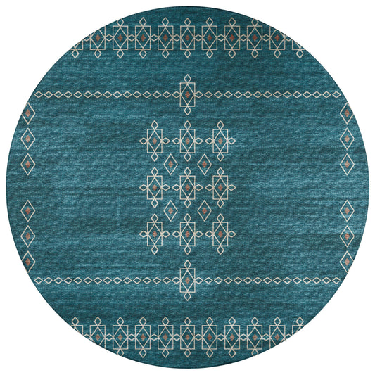 Indoor/Outdoor Sedona SN3 Riverview Washable 8' x 8' Round Rug